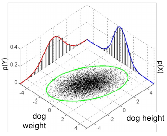 Example of multivariate unimodel Gaussian